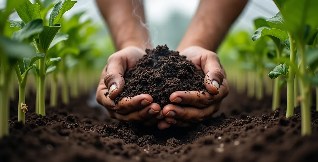 Aplicación de microorganismos beneficiosos en la rizosfera de cultivos agrícolas