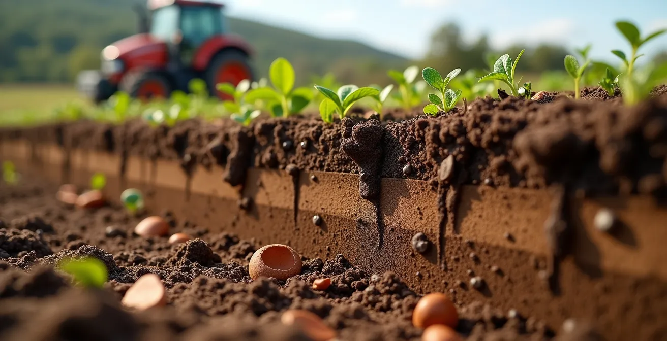 Mapa de conductividad eléctrica del suelo mostrando zonas diferenciadas para fertilización